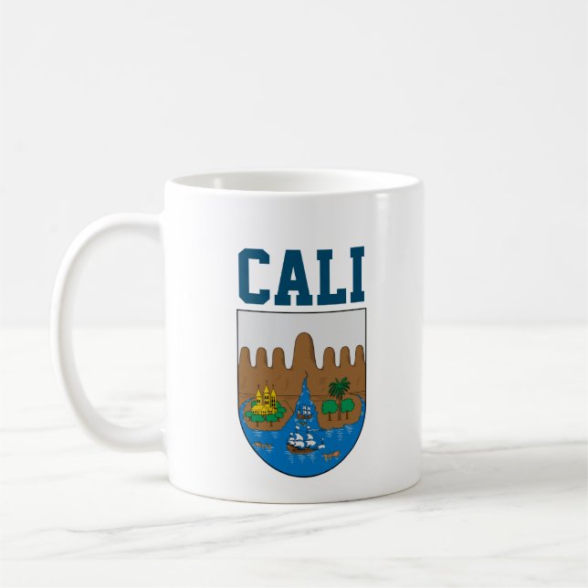 Wappen von Cali, Kolumbien Kaffeetasse (Links)
