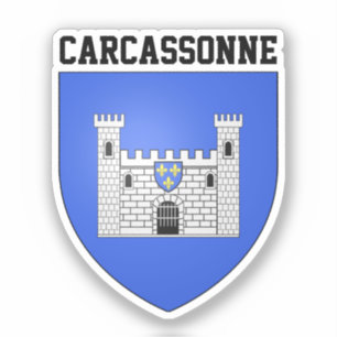 Wappen von Carcassonne - Frankreich Aufkleber