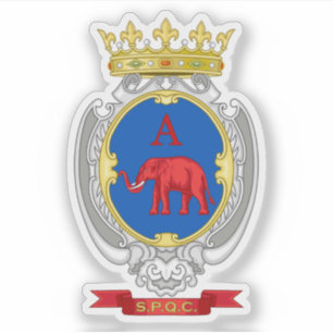 Wappen von Catania, Italien Aufkleber