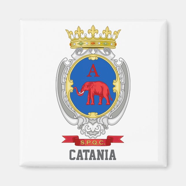 Wappen von Catania, Sizilien Magnet (Vorne)