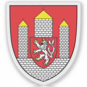 Wappen von České Budějovice, Tschechische Republik Aufkleber