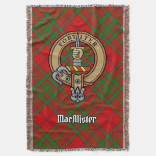 Wappen von Clan MacAlister von Glenbarr über Tarta Decke