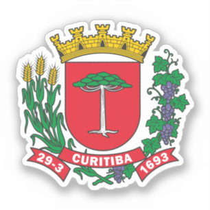 Wappen von Curitiba, Brasilien Aufkleber