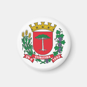 Wappen von Curitiba, Brasilien Magnet