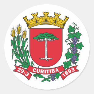 Wappen von Curitiba, Brasilien Runder Aufkleber