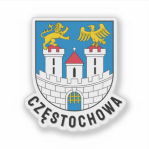 Wappen von Częstochowa, Polen Aufkleber