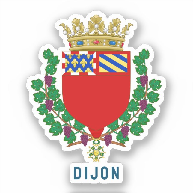 Wappen von Dijon, Frankreich Aufkleber (Vorderseite)