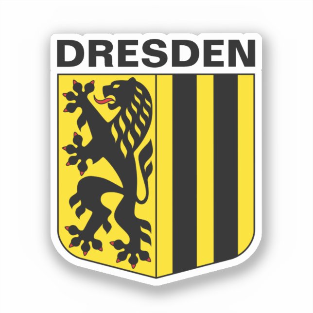 Wappen von Dresden, Deutschland Aufkleber (Vorderseite)