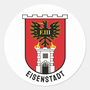 Wappen von Eisenstadt - ÖSTERREICH Runder Aufkleber