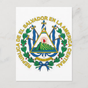 Wappen von El Salvador Postkarte