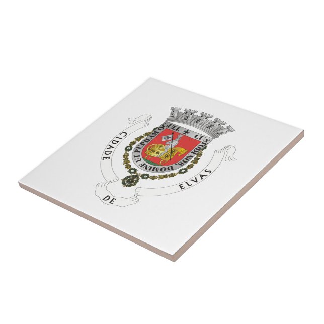 Wappen von Elvas, Portugal Fliese (Seite)