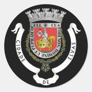 Wappen von Elvas, Portugal Runder Aufkleber