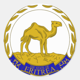 Wappen von Eritrea ER Runder Aufkleber
