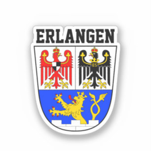 Wappen von Erlangen, DEUTSCHLAND Aufkleber