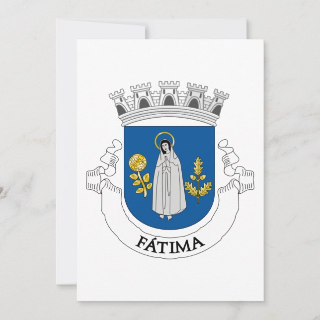 Wappen von Fátima, Portugal Einladung (Vorderseite)
