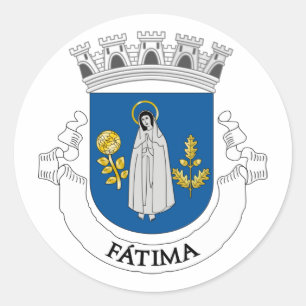 Wappen von Fátima, Portugal Runder Aufkleber