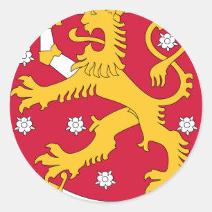 Wappen von Finnland - Suomen Vaakuna Runder Aufkleber