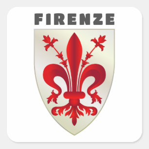 Wappen von Firenze Quadratischer Aufkleber