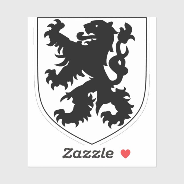 Wappen von Flandern Aufkleber (Blatt)