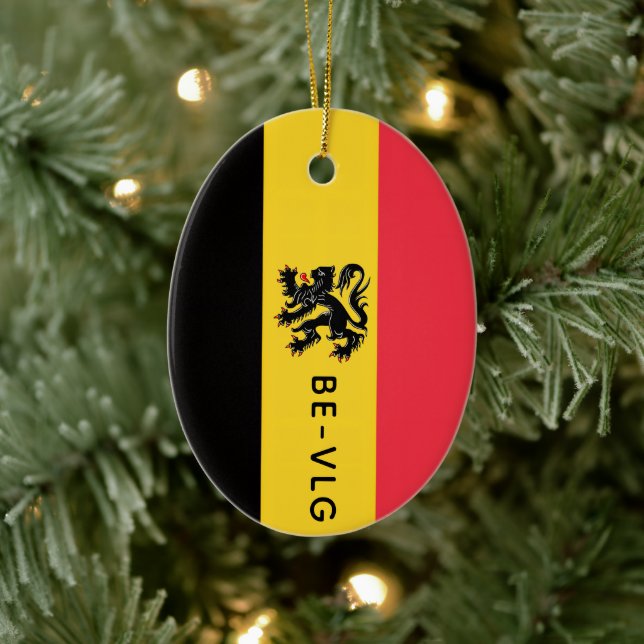 Wappen von Flandern Keramik Ornament (Baum)
