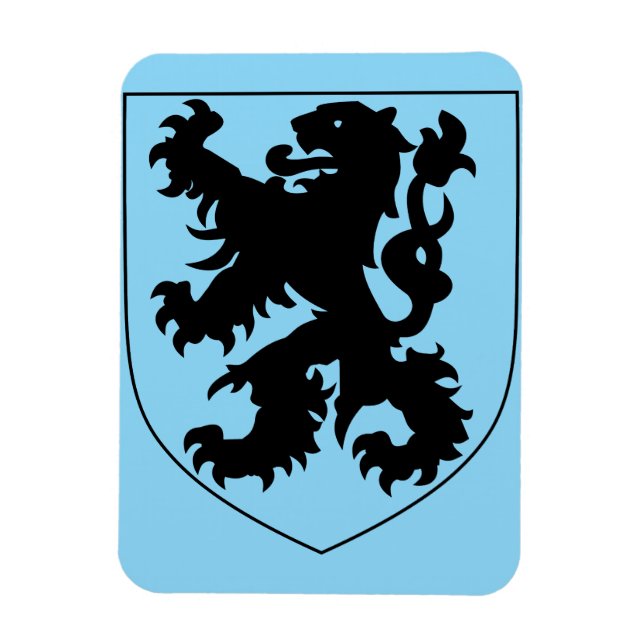 Wappen von Flandern Magnet (Vertikal)