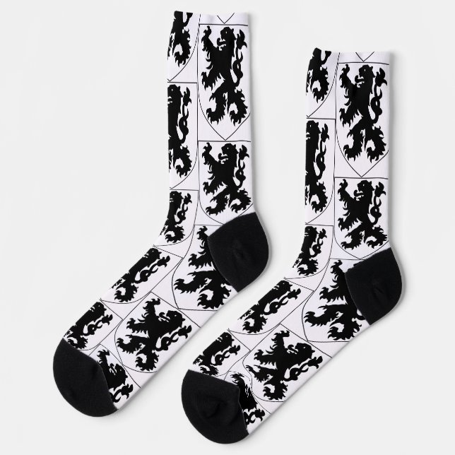 Wappen von Flandern Socken (Linkes Detail)