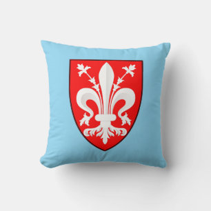 Wappen von Florenz Rote Florentiner Lilie Kissen