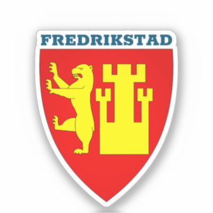 Wappen von Fredrikstad, Norwegen Aufkleber