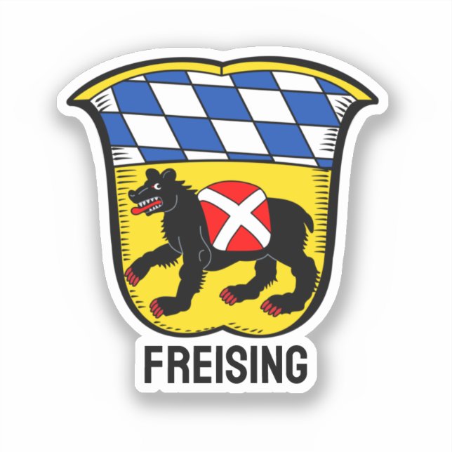 Wappen von Freising, Deutschland Aufkleber (Vorderseite)