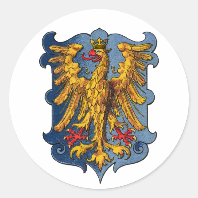 Wappen von Friaul Runder Aufkleber (Vorderseite)