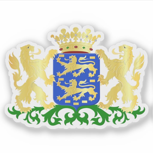 Wappen von Friesland, Niederlande Aufkleber (Vorderseite)