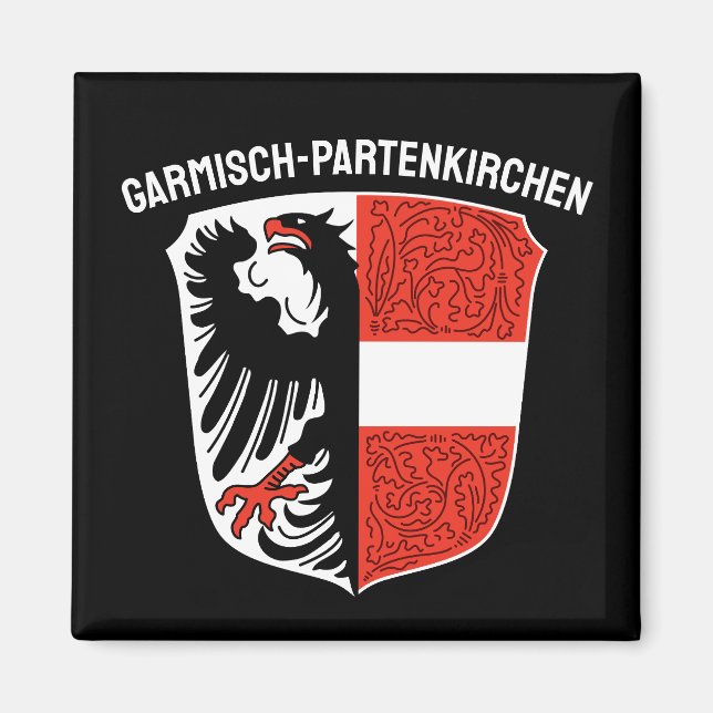 Wappen von Garmisch-Partenkirchen, Deutschland Magnet (Vorne)