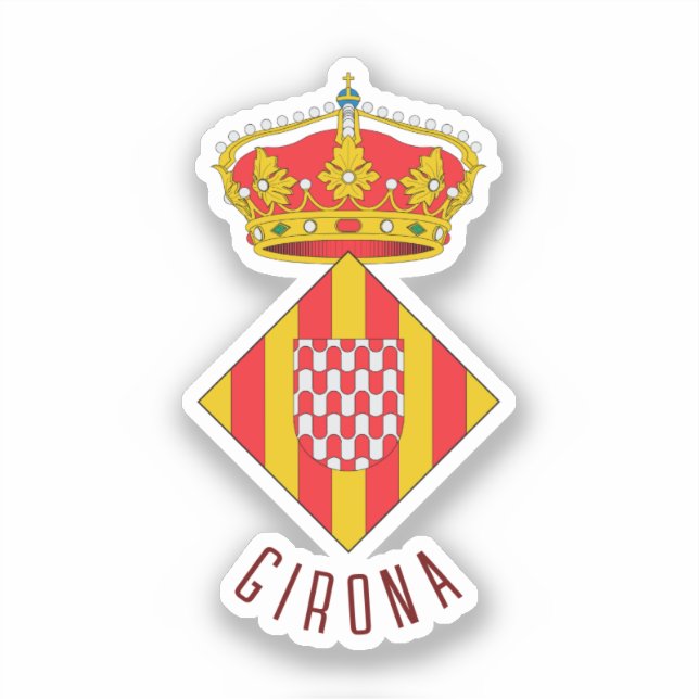 Wappen von Girona Aufkleber (Vorderseite)
