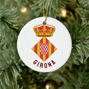 Wappen von Girona Keramik Ornament