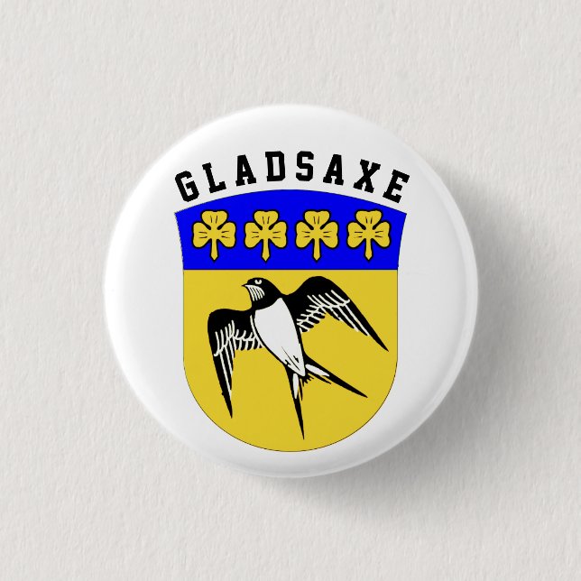 Wappen von Gladsaxe, Dänemark Button (Vorderseite)