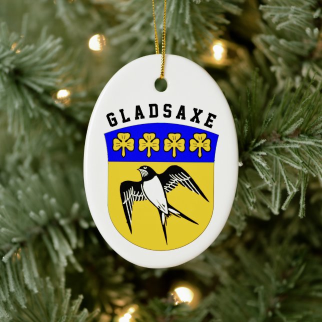 Wappen von Gladsaxe, Dänemark Keramik Ornament (Baum)