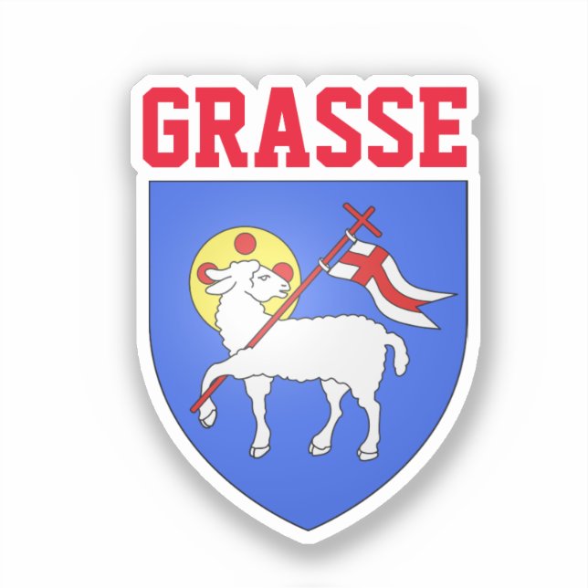 Wappen von Grasse - Alpes-Maritimes (FR) Aufkleber (Vorderseite)