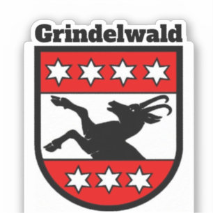 Wappen von Grindelwald, Schweiz Aufkleber