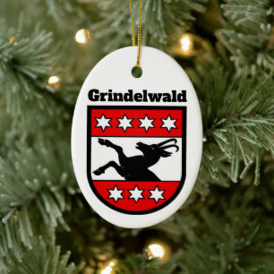 Wappen von Grindelwald, Schweiz Keramik Ornament