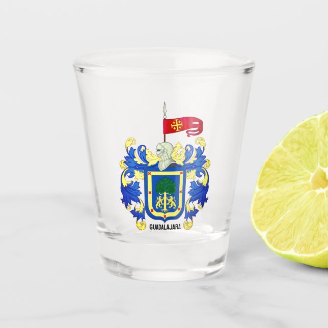 Wappen von Guadalajara, Mexiko Schnapsglas (Vorderseite)