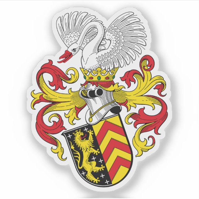 Wappen von Hanau, Deutschland Aufkleber (Vorderseite)