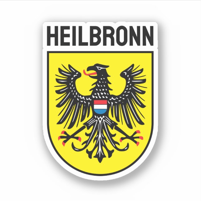 Wappen von Heilbronn, Deutschland Aufkleber (Vorderseite)