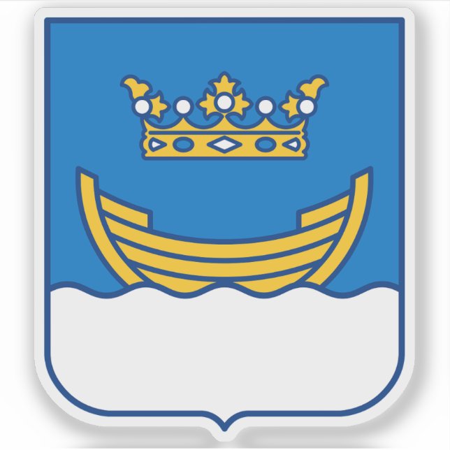 Wappen von Helsinki, Finnland Aufkleber (Vorderseite)