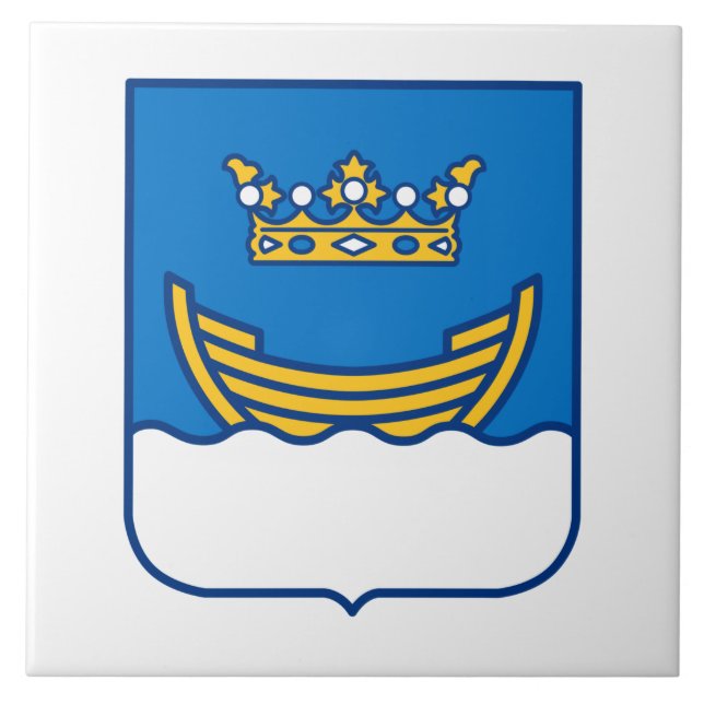 Wappen von Helsinki (Finnland) Fliese (Vorderseite)