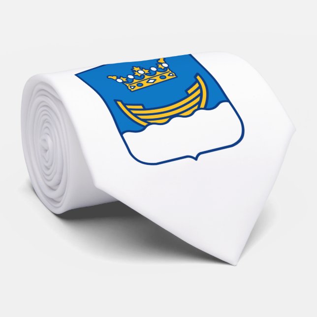 Wappen von Helsinki (Finnland) Krawatte (Gerollt)