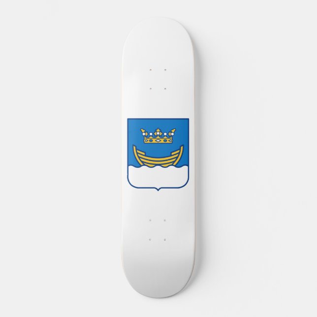 Wappen von Helsinki (Finnland) Skateboard (Vorderseite)