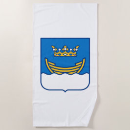 Wappen von Helsinki (Finnland) Strandtuch
