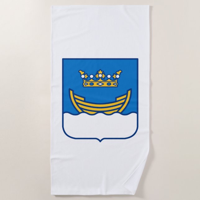 Wappen von Helsinki (Finnland) Strandtuch (Vorderseite)