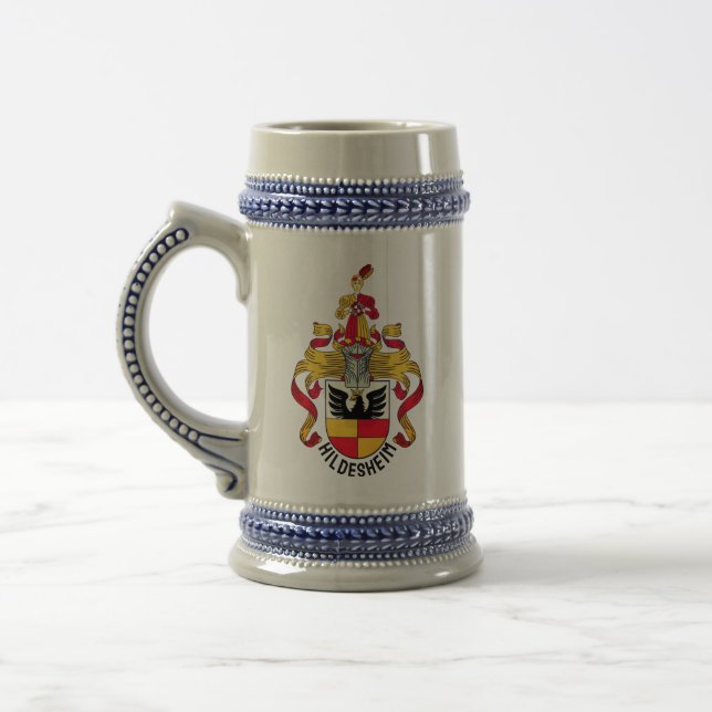 Wappen von Hildesheim, Deutschland Bierglas (Links)
