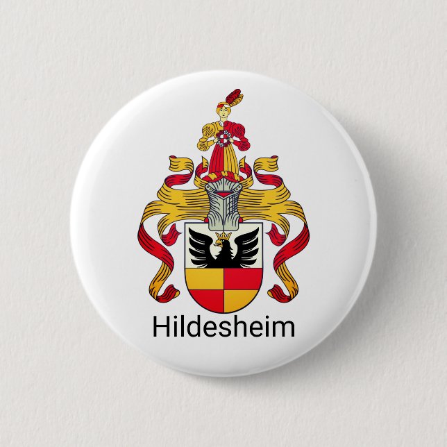 Wappen von Hildesheim, Deutschland Button (Vorderseite)